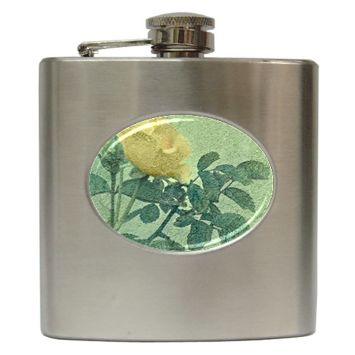 Yellow Rose Vintage Style  Hip Flask