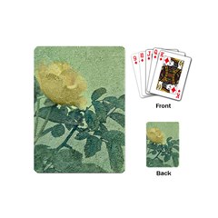 Yellow Rose Vintage Style  Playing Cards (mini) by dflcprints