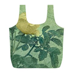 Yellow Rose Vintage Style  Reusable Bag (l) by dflcprints