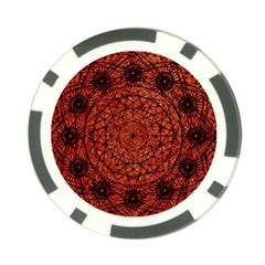 Grunge Style Geometric Mandala Poker Chip by dflcprints