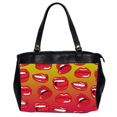 Hot Lips Oversize Office Handbag (two Sides) by UniqueandCustomGifts