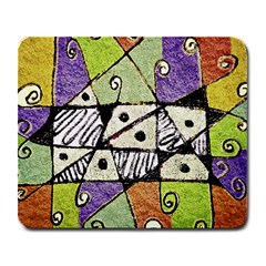 Multicolored Tribal Print Abstract Art Large Mouse Pad (rectangle) by dflcprints