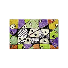 Multicolored Tribal Print Abstract Art Sticker 10 Pack (rectangle) by dflcprints