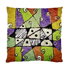 Multicolored Tribal Print Abstract Art Cushion Case (two Sided)  by dflcprints