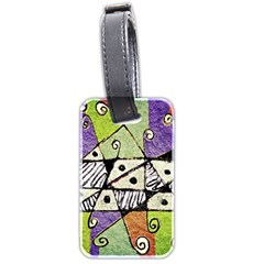 Multicolored Tribal Print Abstract Art Luggage Tag (two Sides) by dflcprints
