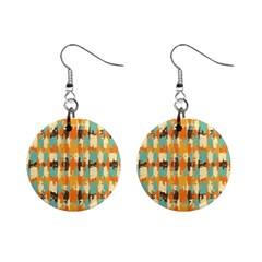 Shredded Abstract Background 1  Button Earrings by LalyLauraFLM