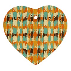 Shredded Abstract Background Heart Ornament (two Sides) by LalyLauraFLM