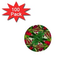Floral Print Colorful Pattern 1  Mini Button (100 Pack) by dflcprints