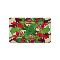 Floral Print Colorful Pattern Magnet (name Card) by dflcprints