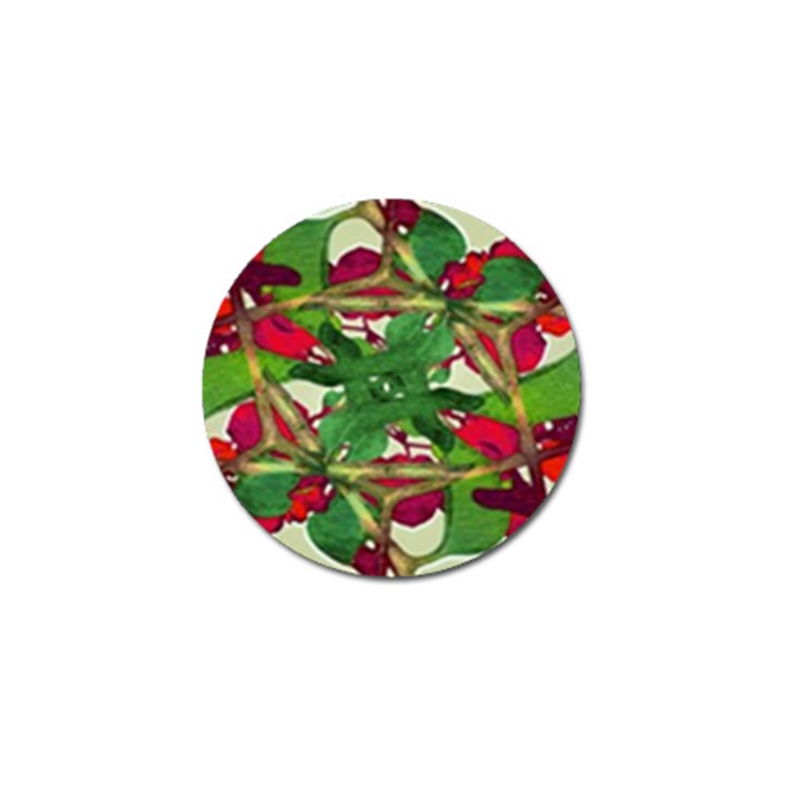 Floral Print Colorful Pattern Golf Ball Marker 4 Pack
