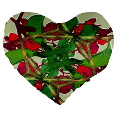 Floral Print Colorful Pattern 19  Premium Heart Shape Cushion by dflcprints