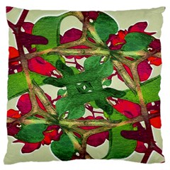 Floral Print Colorful Pattern Standard Flano Cushion Case (two Sides) by dflcprints