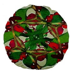 Floral Print Colorful Pattern 18  Premium Flano Round Cushion  by dflcprints