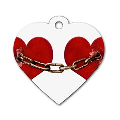 Unbreakable Love Concept Dog Tag Heart (one Sided)  by dflcprints