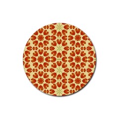 Colorful Floral Print Vector Style Drink Coaster (round) by dflcprints