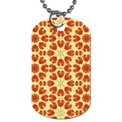 Colorful Floral Print Vector Style Dog Tag (two-sided)  by dflcprints