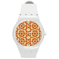 Colorful Floral Print Vector Style Plastic Sport Watch (medium) by dflcprints