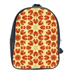 Colorful Floral Print Vector Style School Bag (xl) by dflcprints