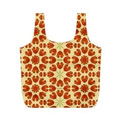 Colorful Floral Print Vector Style Reusable Bag (m) by dflcprints
