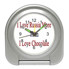 I Love Russia More Than I Love Chocolate Desk Alarm Clock