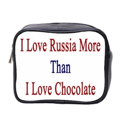 I Love Russia More Than I Love Chocolate Mini Travel Toiletry Bag (two Sides)