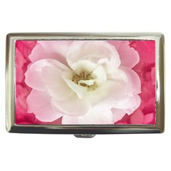 White Rose With Pink Leaves Around  Cigarette Money Case by dflcprints