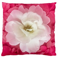 White Rose With Pink Leaves Around  Standard Flano Cushion Case (one Side) by dflcprints