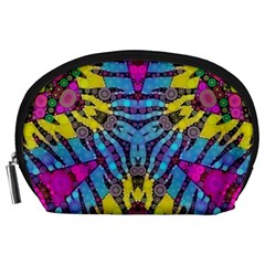 Crazy Zebra Print  Accessory Pouch (large)