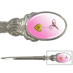 A Golden Rose Heart Locket Letter Opener by cherestreasures