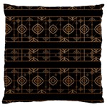 Dark Geometric Abstract Pattern Large Flano Cushion Case (One Side) Front