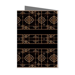 Dark Geometric Abstract Pattern Mini Greeting Card (8 Pack) by dflcprints