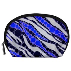 Blue Zebra Bling  Accessory Pouch (large) by OCDesignss