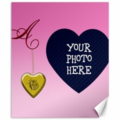 A Golden Rose Heart Locket Canvas 8  X 10 