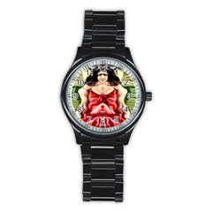 Cubist Woman Sport Metal Watch (black) by icarusismartdesigns