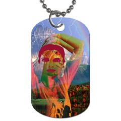 Fusion With The Landscape Dog Tag (two-sided)  by icarusismartdesigns