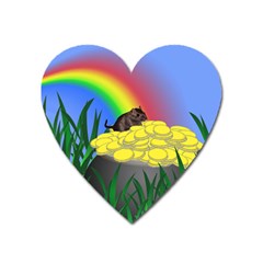 Pot Of Gold With Gerbil Magnet (heart) by designedwithtlc