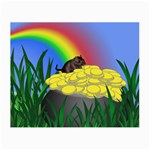 Pot Of Gold With Gerbil Glasses Cloth (Small, Two Sided) Back