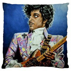 His Royal Purpleness Large Flano Cushion Case (One Side)