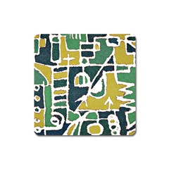 Colorful Tribal Abstract Pattern Magnet (square) by dflcprints