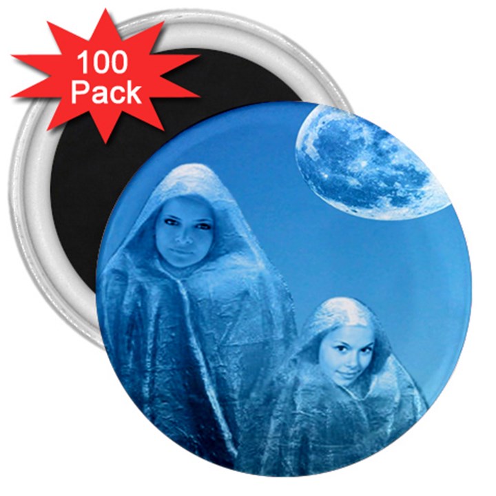 Full Moon Rising 3  Button Magnet (100 pack)