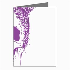 Purple Skull Bun Up Greeting Card by vividaudacity