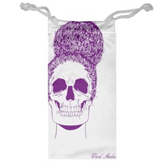 Purple Skull Bun Up Jewelry Bag by vividaudacity