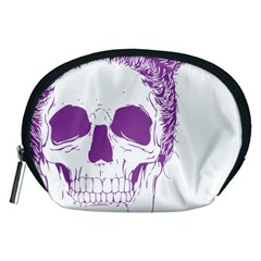 Purple Skull Bun Up Accessory Pouch (medium) by vividaudacity