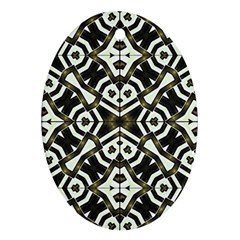 Abstract Geometric Modern Pattern  Oval Ornament (two Sides) by dflcprints