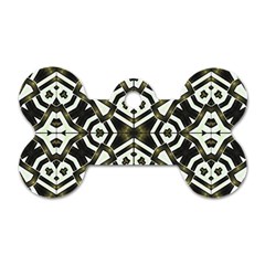 Abstract Geometric Modern Pattern  Dog Tag Bone (one Sided) by dflcprints