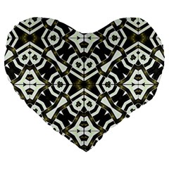 Abstract Geometric Modern Pattern  19  Premium Flano Heart Shape Cushion by dflcprints