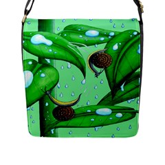 Playing In The Rain Flap Closure Messenger Bag (large) by retz