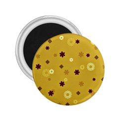 Abstract Geometric Shapes Design in Warm Tones 2.25  Button Magnet