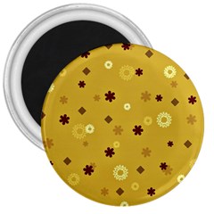 Abstract Geometric Shapes Design in Warm Tones 3  Button Magnet
