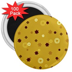 Abstract Geometric Shapes Design In Warm Tones 3  Button Magnet (100 Pack) by dflcprints